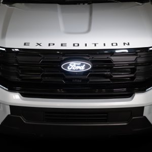 Ford Expedition Luminix LED Emblems - Front Grille - Putco - Luminix - Matte Black - `25-`26