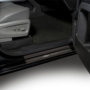Chevrolet Silverado Door Sills - Putco - Chevrolet Etching - Black Platinum - `14-`18
