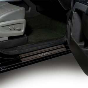 GMC Sierra 1500 Door Sills - Putco - Black Stainless Steel with GMC Etching - Black Platinum - `14-`18