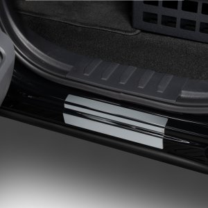 GMC Sierra 1500 Door Sills - Putco - Black Stainless Steel with GMC Etching - Black Platinum - `14-`18