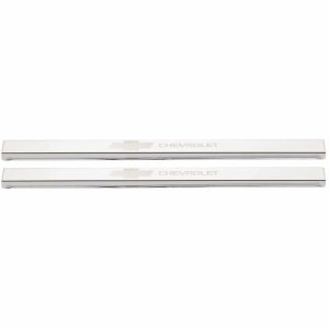 Chevrolet Silverado LD Door Sills - Putco - Chevrolet Bow Tie Etching - Stainless Steel - `19-`26