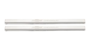 Chevrolet Silverado LD Door Sills - Putco - Chevrolet Bow Tie Etching - Stainless Steel - `19-`26
