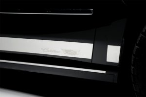 Cadillac Escalade ESV Rocker Panels - Putco - Polished with Cadillac Logo - Stainless Steel - `15-`20