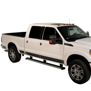 Ford F350 Rocker Panels - Putco - Black Platinum - Black - `11-`16