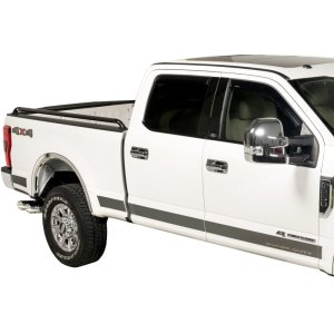 Ford F350 Steel Rocker Panels - Putco - 4.25in Wide SS Rocker Panels with Super Duty Logo - `17-`22