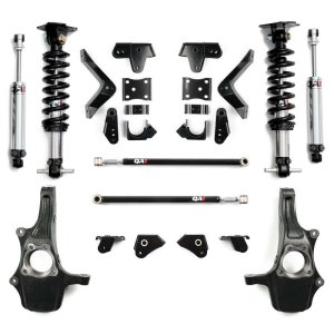 GMC Sierra 1500 Coilover Suspension Kit - Front + Rear - QA1 - Double Adjustable Shocks + Traction Bars - `19-`26