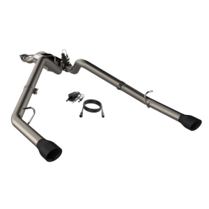 Ram 1500 Performance Exhaust - Rear - QTP - Screamer Cat Back, Rear Split Exit - Black - `19-`24 Ram 1500 Performance Exhaust - Rear - QTP - Screamer Cat Back, Rear Split Exit - Black - `19-`24