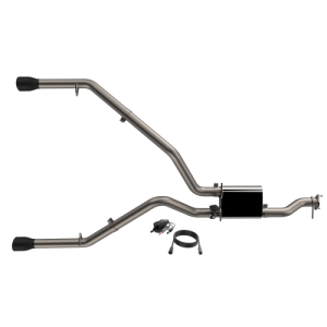 Ram 1500 Performance Exhaust - Rear - QTP - Screamer Cat Back, Rear Split Exit - Black - `19-`24