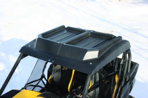 Can-Am Commander 1000 Roof - QuadBoss - 2-Piece with Storage - Black - `11-`22