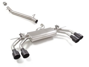 Audi S3 Sedan Quattro Performance Exhaust - 2.0FTSI - Ragazzon - Evo Line - Axle Back w/ Electronic Operated Valve - Dual Exit/ Quad Black Tip (2024+)