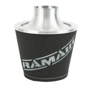 Foam Cone Air Filter - Ramair - Aluminium Base, 80mm OD, Foam Cone - Silver