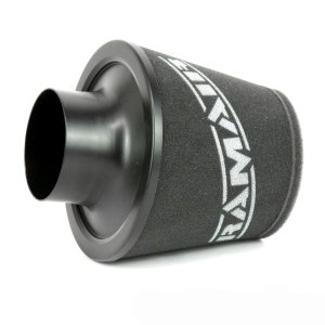 Foam Cone Air Filter - Ramair - Aluminum Base, Cone, 100mm OD - Black