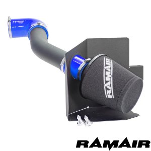 Ford Fiesta Performance Air Intake - Ramair - Foam Filter + Heat Shield, Blue Silicone - Blue - 1.0 EcoBoost - '17-'20
