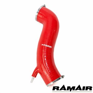 Ford Fiesta Intake Hose - Ramair - Silicone, RIP-180, 70mm ID, Includes W2 Clamps and Billet Adapter - Red - 1.6L EcoBoost
