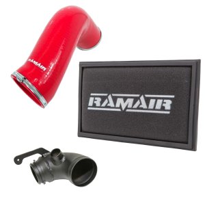 Audi A3 Performance Air Intake - Ramair - Twin-Layer Foam Panel Filter + Silicone Intake Hose + Turbo Inlet Elbow, MAF-Safe