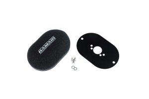 Carburetor Air Filter Kit - Ramair - Domed, RS-Series, Twin-Layer Foam, Baseplate for SU HS4/HIF4/HIF38, 40mm Internal Height - Black