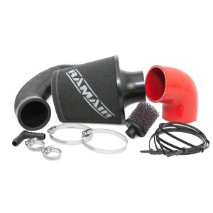Ford Fiesta Performance Air Intake - Ramair - Foam Induction Kit, Twin-Layer Foam Filter - Red - 2.0L - '05-'08