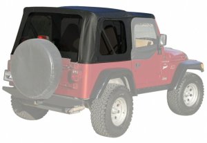 Jeep Wrangler Replacement Soft Top - Rampage - Factory Replacement - Black Diamond - `97-`06