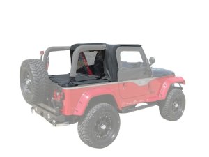 Jeep Wrangler Tonneau Cover - Rampage - Soft Top - Black Denim - `97-`02