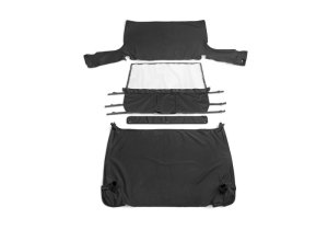 Jeep Wrangler Tonneau Cover - Rampage - Soft Top - Black Denim - `97-`02