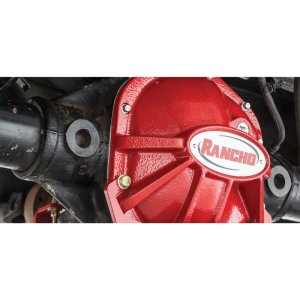 Jeep Wrangler TJ Differential Cover - Rancho - RockGEAR, High-strength nodular iron, Ribbed external construction - Red - `97-`06