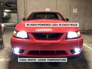 Ford Mustang LED Fog Light Bulbs - Raxiom - Axial Series - `94-`04