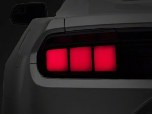 Ford Mustang LED Taillights - Rear - Raxiom - Profile LED - Gloss Black Housing - Red Lens - `15-`23