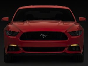 Ford Mustang Turn Signals - Front - Raxiom - Sequential LED - Amber - `15-`17