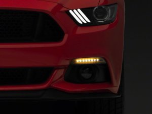 Ford Mustang Turn Signals - Front - Raxiom - Sequential LED - Amber - `15-`17