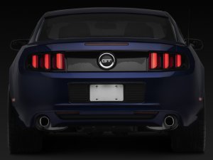 Ford Mustang LED Taillights - Rear - Raxiom - Vector V2 - Black Housing (Clear Lens) - `13-`14