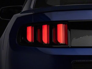 Ford Mustang LED Taillights - Rear - Raxiom - Vector V2 - Black Housing (Clear Lens) - `13-`14