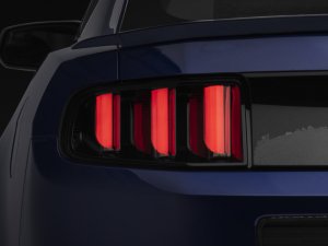 Ford Mustang LED Taillights - Rear - Raxiom - Vector V2 - Black Housing (Clear Lens) - `13-`14