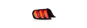 Ford Mustang LED Taillights - Raxiom - Euro Style - Gloss Black Housing, Red Lens - `15-`23