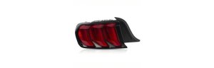 Ford Mustang LED Taillights - Raxiom - Euro Style - Gloss Black Housing, Red Lens - `15-`23