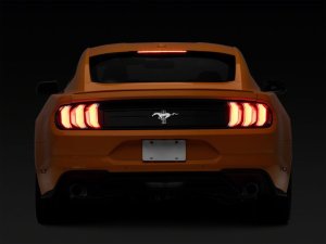 Ford Mustang LED Taillights - Raxiom - Euro Style - Gloss Black Housing, Red Lens - `15-`23