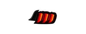 Ford Mustang LED Taillights - Raxiom - Euro Style - Gloss Black Housing, Red Lens - `15-`23