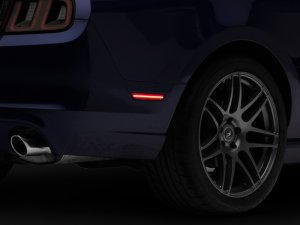 Ford Mustang Side Marker Lights - Front + Rear - Raxiom - Axial Series LED - Smoked - `10-`14