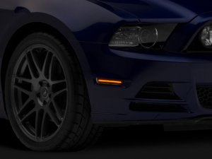 Ford Mustang Side Marker Lights - Front + Rear - Raxiom - Axial Series LED - Smoked - `10-`14