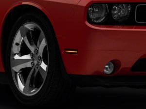 Dodge Challenger Side Marker Lights - Front + Rear - Raxiom - Axial Series LED - Smoked - `08-`14