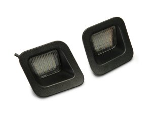 Dodge RAM 1500 License Plate Light Bulbs - Raxiom - Axial Series LED - Black Housing with a Clear Lens - `03-`18