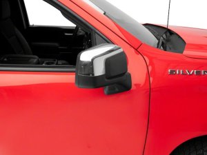 Chevrolet Silverado 1500 Side Mirrors with LED Puddle Lights - Raxiom - Axial Series - Black - `19-`23