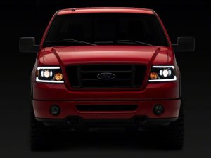 Ford F-150 LED Headlights - Raxiom - Axial Series Projector with LED Bar - Black - `04-`08 Ford F-150 LED Headlights - Raxiom - Axial Series Projector with LED Bar - Black - `04-`08