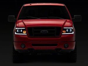 Ford F-150 LED Headlights - Raxiom - Axial Series Projector with LED Bar - Black - `04-`08 Ford F-150 LED Headlights - Raxiom - Axial Series Projector with LED Bar - Black - `04-`08