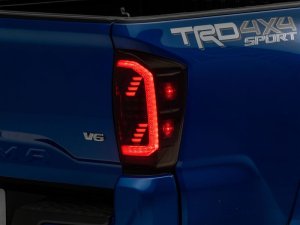 Toyota Tacoma LED Taillights - Raxiom - Black Housing - Clear Lens - `16-`23