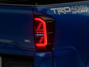 Toyota Tacoma LED Taillights - Raxiom - Black Housing - Clear Lens - `16-`23