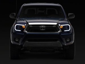 Toyota Tacoma LED Headlights - Raxiom - Axial Series with Seq LED Bar - Black - `12-`15