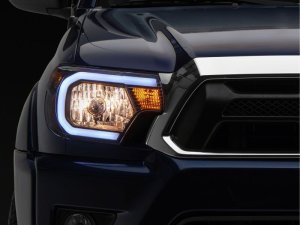 Toyota Tacoma LED Headlights - Raxiom - Axial Series with Seq LED Bar - Black - `12-`15