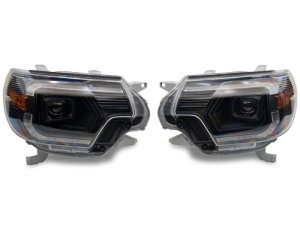Toyota Tacoma LED Headlights - Raxiom - Axial Series Switchback Projector - Black - `12-`15