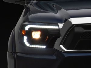 Toyota Tacoma LED Headlights - Raxiom - Axial Series Switchback Projector - Black - `12-`15
