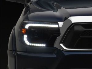 Toyota Tacoma LED Headlights - Raxiom - Axial Series Switchback Projector - Black - `12-`15
